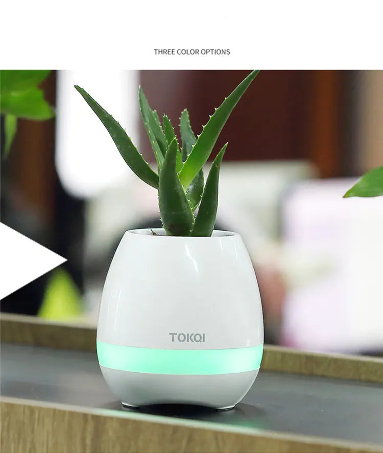 Smart Touch Sensor Bluetooth Flowerpot Speaker